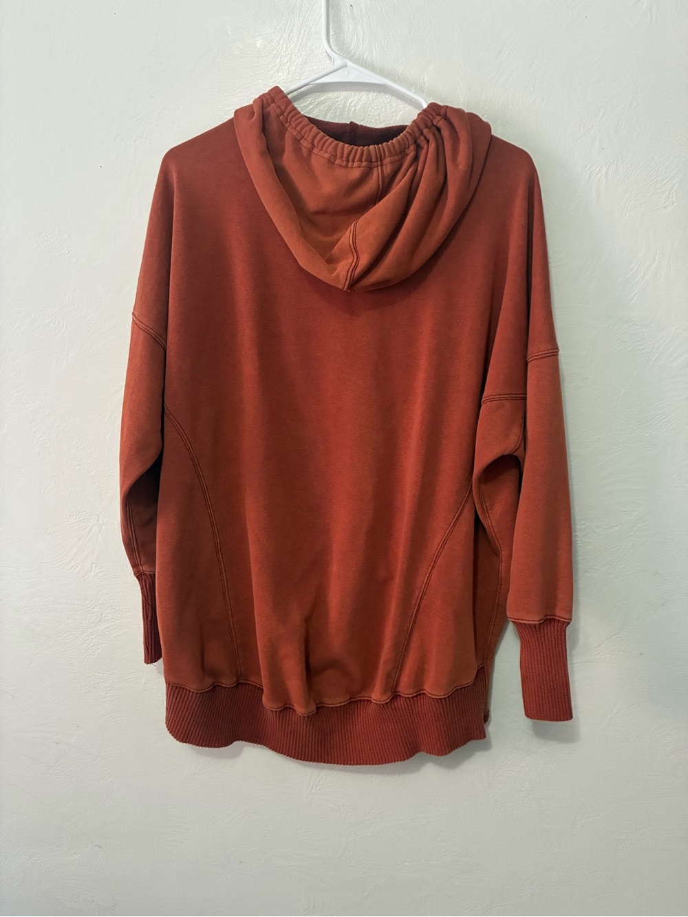 Oli & Hali Rust Hooded Snap-Placket Pullover oversized size Small - Picture 11 of 12
